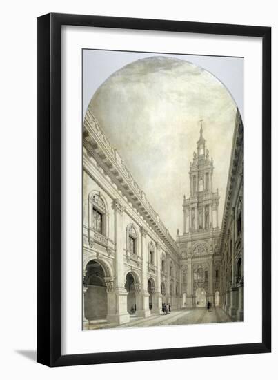 Design for the New Royal Exchange, 1839-Frederick Mackenzie-Framed Giclee Print