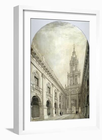 Design for the New Royal Exchange, 1839-Frederick Mackenzie-Framed Giclee Print