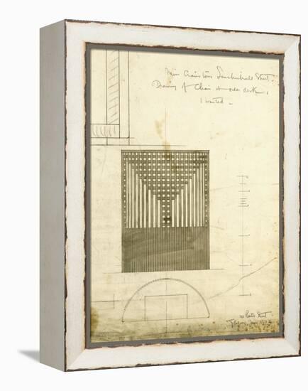 Design for the Order Desk Chair, Shown in Elevation and Plan, 1904-Charles Rennie Mackintosh-Framed Premier Image Canvas