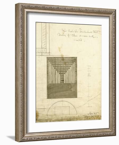 Design for the Order Desk Chair, Shown in Elevation and Plan, 1904-Charles Rennie Mackintosh-Framed Giclee Print