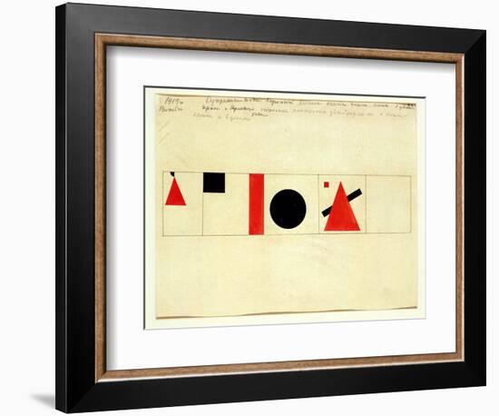 Design for the Speaker's Rostrum, 1919-Kasimir Malevich-Framed Giclee Print