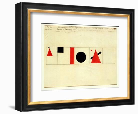 Design for the Speaker's Rostrum, 1919-Kasimir Malevich-Framed Giclee Print