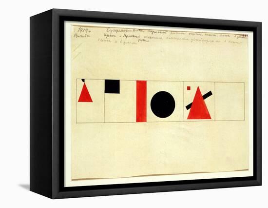 Design for the Speaker's Rostrum, 1919-Kasimir Malevich-Framed Premier Image Canvas