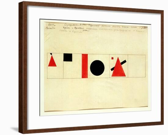 Design for the Speaker's Rostrum, 1919-Kasimir Malevich-Framed Giclee Print