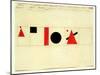 Design for the Speaker's Rostrum, 1919-Kasimir Malevich-Mounted Giclee Print