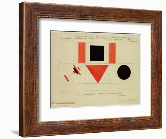 Design for the Speaker's Rostrum, 1919-Kasimir Malevich-Framed Giclee Print