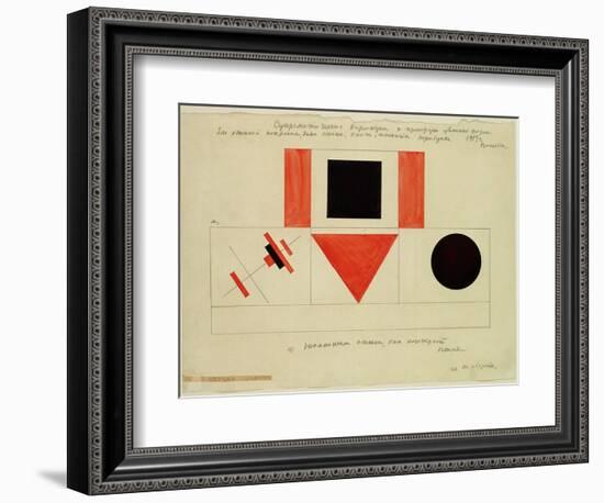 Design for the Speaker's Rostrum, 1919-Kasimir Malevich-Framed Giclee Print