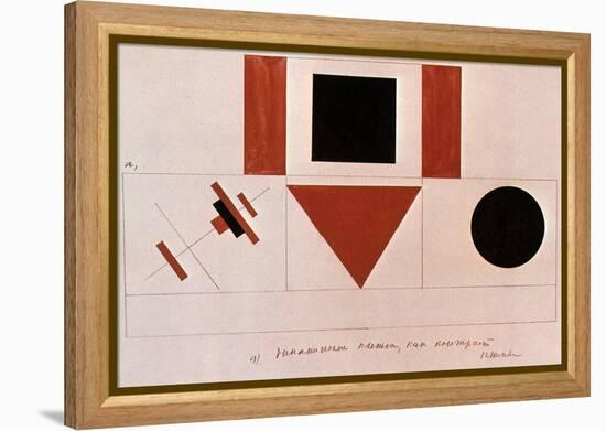 Design for the Speaker's Rostrum, 1919-Kazimir Malevich-Framed Premier Image Canvas