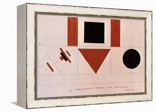 Design for the Speaker's Rostrum, 1919-Kazimir Malevich-Framed Premier Image Canvas