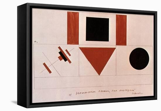 Design for the Speaker's Rostrum, 1919-Kazimir Malevich-Framed Premier Image Canvas