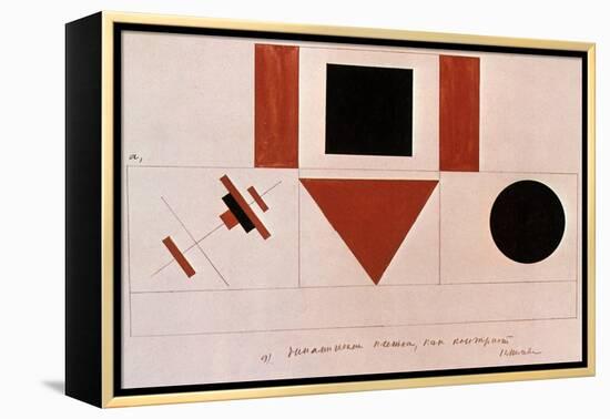 Design for the Speaker's Rostrum, 1919-Kazimir Malevich-Framed Premier Image Canvas