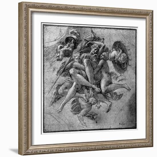 Design for the Ulysses Gallery, Fontainebleau, C1540S-Francesco Primaticcio-Framed Giclee Print