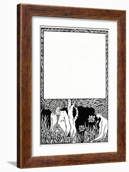 'Design for Title-Page of Pagan Papers, 1893, (1914)-Aubrey Beardsley-Framed Giclee Print