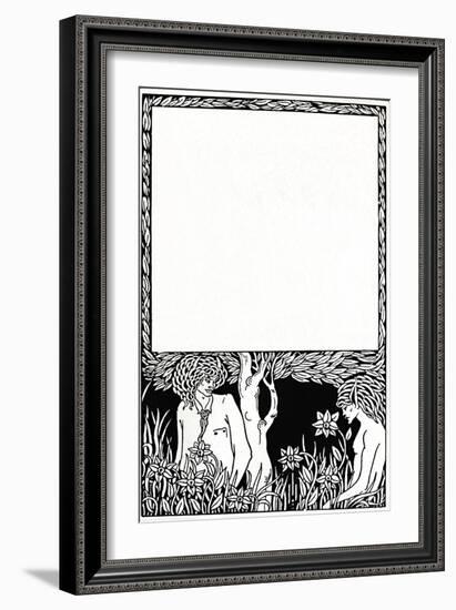 'Design for Title-Page of Pagan Papers, 1893, (1914)-Aubrey Beardsley-Framed Giclee Print