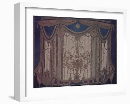 Design of Curtain for the Theatre Play the Masquerade by M. Lermontov, 1917-Alexander Yakovlevich Golovin-Framed Giclee Print