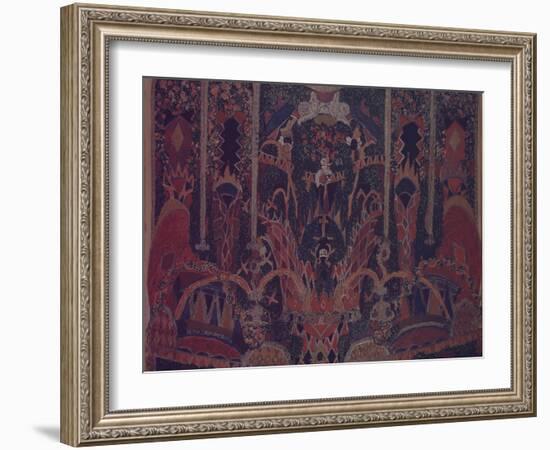 Design of Masquerade Curtain for the Theatre Play the Masquerade by M. Lermontov, 1917-Alexander Yakovlevich Golovin-Framed Giclee Print