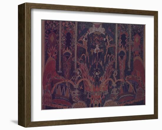 Design of Masquerade Curtain for the Theatre Play the Masquerade by M. Lermontov, 1917-Alexander Yakovlevich Golovin-Framed Giclee Print