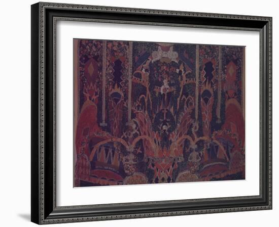 Design of Masquerade Curtain for the Theatre Play the Masquerade by M. Lermontov, 1917-Alexander Yakovlevich Golovin-Framed Giclee Print