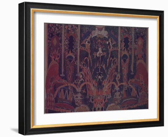 Design of Masquerade Curtain for the Theatre Play the Masquerade by M. Lermontov, 1917-Alexander Yakovlevich Golovin-Framed Giclee Print