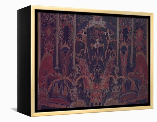 Design of Masquerade Curtain for the Theatre Play the Masquerade by M. Lermontov, 1917-Alexander Yakovlevich Golovin-Framed Premier Image Canvas