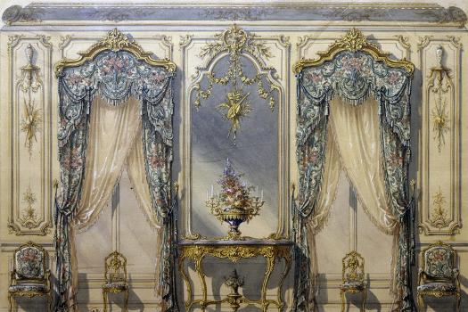 Design of Rococo Style Decor for Living Room, 1874, Gouache by G Felix  Lenoir' Giclee Print | Art.com