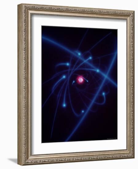 Design of the Atom Created in a Lab at Columbia University-Fritz Goro-Framed Photographic Print