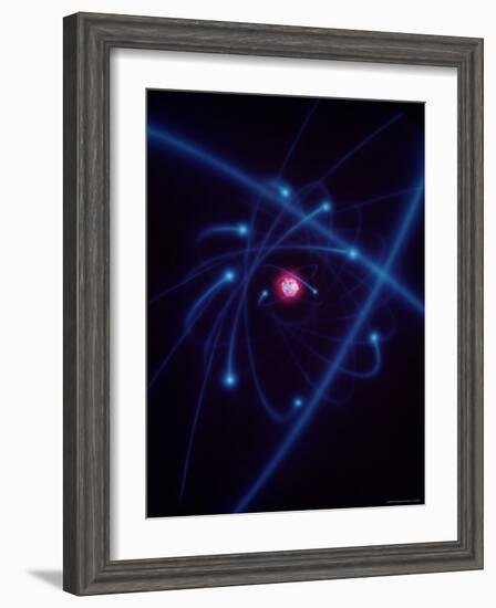 Design of the Atom Created in a Lab at Columbia University-Fritz Goro-Framed Photographic Print