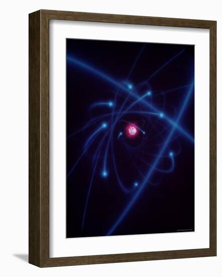 Design of the Atom Created in a Lab at Columbia University-Fritz Goro-Framed Photographic Print