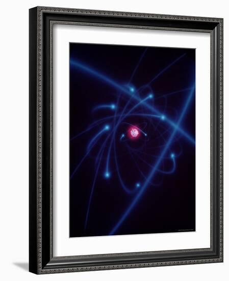 Design of the Atom Created in a Lab at Columbia University-Fritz Goro-Framed Photographic Print