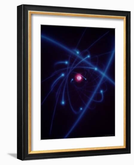 Design of the Atom Created in a Lab at Columbia University-Fritz Goro-Framed Photographic Print