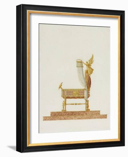 Design of the Bassinet for His Majesty the King of Rome, 1811-Charles Percier-Framed Giclee Print