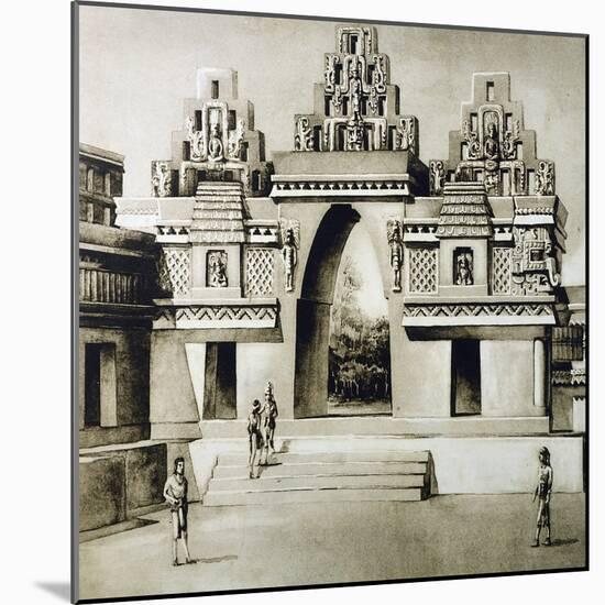 Design-Reconstruction of the Arc of Labna, Puuc Style, Mexico-null-Mounted Giclee Print