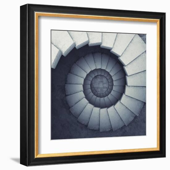 Design Spiral Staircase Made Of Concrete-FreshPaint-Framed Art Print