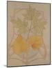 Design with Fig and Vine Leaves and a Sinuous Art Nouveau Motif in the Background.-Koloman Moser-Mounted Giclee Print