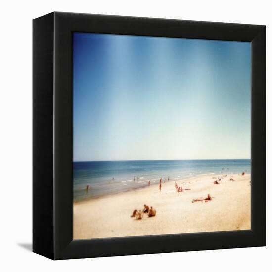 Designed Retro Photo: Sunny Day on the Beach-donatas1205-Framed Premier Image Canvas