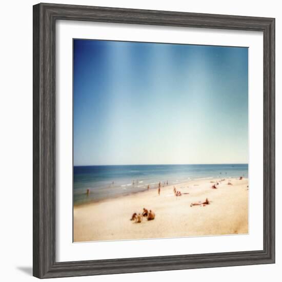 Designed Retro Photo: Sunny Day on the Beach-donatas1205-Framed Photographic Print