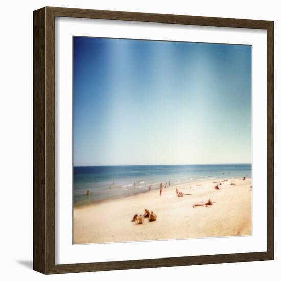 Designed Retro Photo: Sunny Day on the Beach-donatas1205-Framed Photographic Print