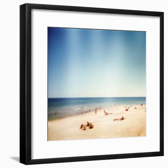 Designed Retro Photo: Sunny Day on the Beach-donatas1205-Framed Photographic Print