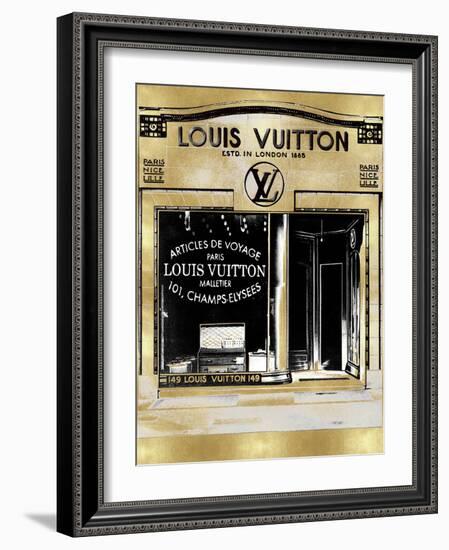 Designer Storefront in Gold-Madeline Blake-Framed Art Print