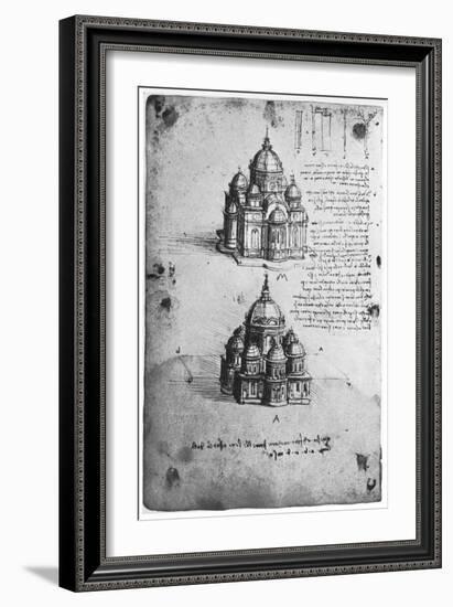 Designs for a Central Church, C1488-1490-Leonardo da Vinci-Framed Giclee Print