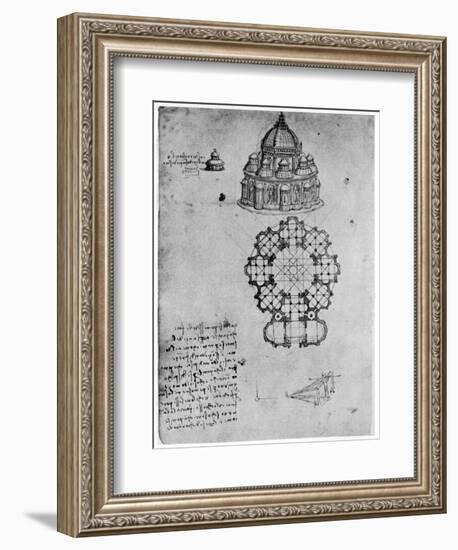 Designs for a Central Church, C1488-Leonardo da Vinci-Framed Giclee Print