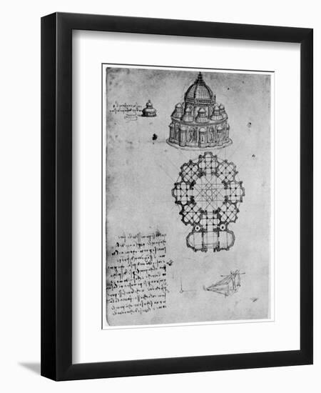 Designs for a Central Church, C1488-Leonardo da Vinci-Framed Giclee Print