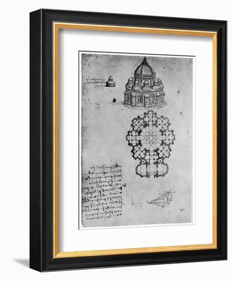 Designs for a Central Church, C1488-Leonardo da Vinci-Framed Giclee Print