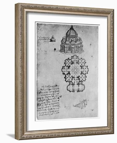 Designs for a Central Church, C1488-Leonardo da Vinci-Framed Giclee Print