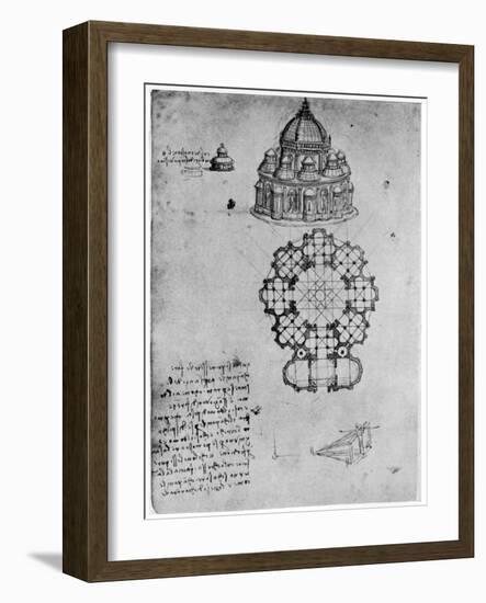 Designs for a Central Church, C1488-Leonardo da Vinci-Framed Giclee Print