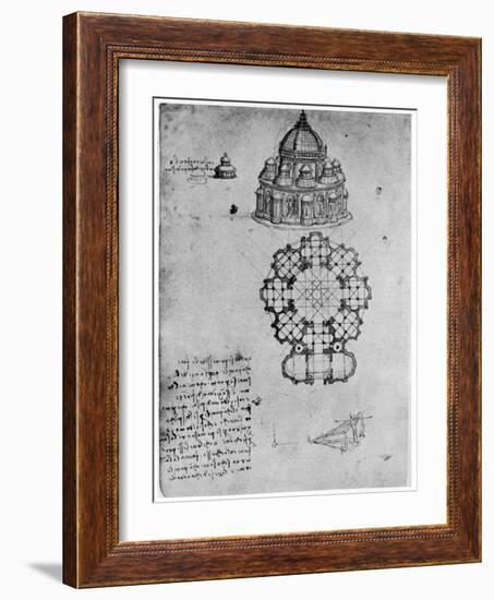 Designs for a Central Church, C1488-Leonardo da Vinci-Framed Giclee Print