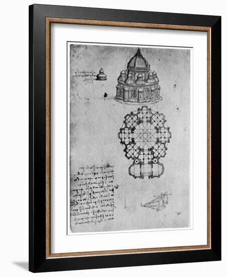 Designs for a Central Church, C1488-Leonardo da Vinci-Framed Giclee Print