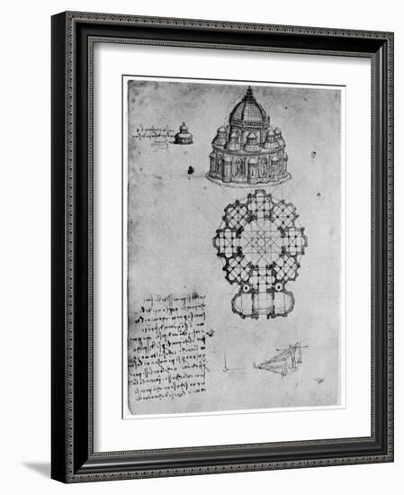 Designs for a Central Church, C1488-Leonardo da Vinci-Framed Giclee Print