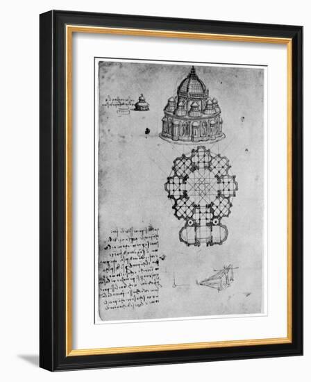 Designs for a Central Church, C1488-Leonardo da Vinci-Framed Giclee Print