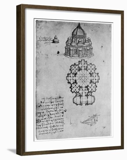 Designs for a Central Church, C1488-Leonardo da Vinci-Framed Giclee Print